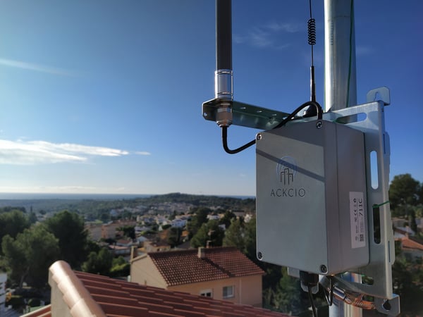 An Ackcio Beam deployment under test in Barcelona, Spain